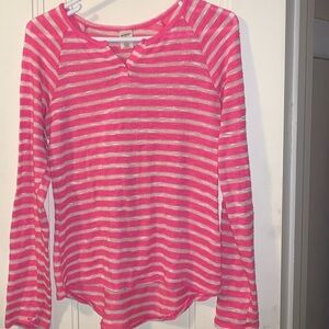 Pink and white stripe sweater